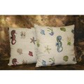 Embroidered Seahorse Pillows (Set of 2)