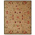 Hand-spun Descent Beige Wool Rug (9' x 12')