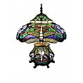 Tiffany-style Double-light Dragonfly Table Lamp