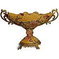 Ormolu Sun Specks Oval Footed Porcelain Bowl
