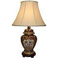 Everglade Rose Medallion Temple Jar Lamp