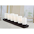Maghogany Wood 6-light Console Table Lamp