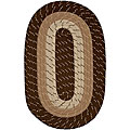 Portsmouth Brown Braided Rug (1'10 x 2'10)