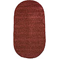 Yorktown Burgundy Braided Chenille Rug (3'6 x 5'6)