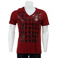 Kenneth Cole Men's Crimson/ Steel Graphic T-shirt