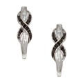 10k White Gold 1/10ct TDW Black and White Diamond Earrings