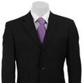 In The Now Men's Black 3-button Side Vent Suit
