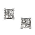 14k White Gold 3/4ct TDW Diamond Composite Earrings (H, I1)