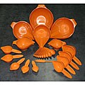 POURfect 27-piece 'Tangerine' Bowl and Tool Set