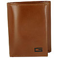 Guess Men's Tan Leather Tri-fold Wallet