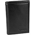 Guess Men's Black Leather Tri-fold Wallet