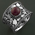 Sterling Silver Ruby Reptile Ring (India)