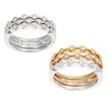 Viducci 14k Gold 1/3ct TDW Diamond Stackable Rings (G-H, SI1-SI2) (Size 7)