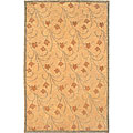 Hand-knotted 'Oceans of Time' Himalayan Sheep Wool Rug (6' x 9')