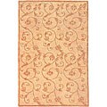 Hand-knotted 'Oceans of Time' Himalayan Sheep Wool Rug (6' x 9')