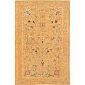 Hand-knotted 'Oceans of Time' Himalayan Sheep Wool Rug (6' x 9')
