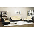 Vinica-inspired Tiered Leaf 3-piece Leather Furniture Set