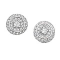 10k White Gold 1/2ct TDW Diamond Circle Earrings (I-J, I2-I3)