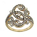 10k Gold 1/2ct TDW Champagne Diamond Swirl Ring (I-J, I1-I2) (Size 7)