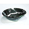 Baden Bath Black and White Glass Vessel Sink