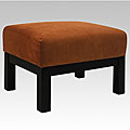 Hills Black Rust Microfiber Ottoman