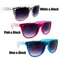 H2W Men's Checkered Plastic Wayfarer Sunglasses