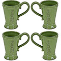 Boxwood Topiary Cream Mugs (Set of 4)