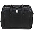 TransWorld Expandable 17-inch Black Leatherette Laptop Bag