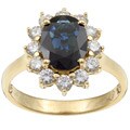 18k Gold Sapphire and 3/4ct TDW Diamond Ring (I, I1-I2) (Size 6.75)