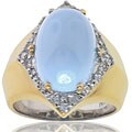 Michael Valitutti Two-tone Opal Sapphire Ring