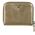 Prada Mordore Grey Zip French Wallet