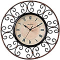 Seth Thomas Naples Wicker Wire Wall Clock