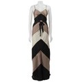 Max and Cleo Women's Long Colorblock Gown