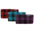 M Collection Plaid Print Frame Clutch