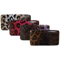 M Collection Leopard Print Frame Clutch
