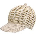 Adi Designs Women's Crochet Newsboy Cap