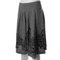 Chenault Women's Floral Trim Tweed Skirt