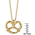 14k Goldplated Brass Cubic Zirconia Pretzel Necklace
