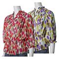 Ninety Women's 3/4-sleeve Y-neck Blouse
