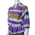 Ninety Women's 3/4-sleeve Y-neck Lavender Blouse