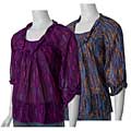 Ninety Women's 3/4-sleeve Georgette Top