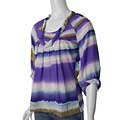 Ninety Women's 3/4-sleeve Georgette Lavender Top
