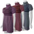 Sweater Project Junior's Striped Short-sleeve Sweater Dress