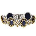 Michael Valitutti Sterling Silver/ 18k Vermiel Lapis/ Sapphire Bracelet