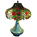 Tiffany Style Ceramic Base Twisted Table Lamp