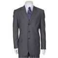 Ferrecci Men's Three-button Light Grey Pinstripe Suit