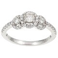 14k Gold 3/4ct TDW Diamond 3-stone Engagement Ring (G-H, I1)