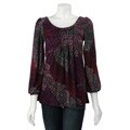 Gen X Women's 'Cabbage 11' Abstract Print Top