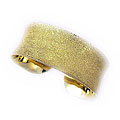 14k Gold Overlay Textured Cuff Bracelet (Mexico)
