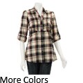 Sam & Max Women's Plaid Button-up Tunic